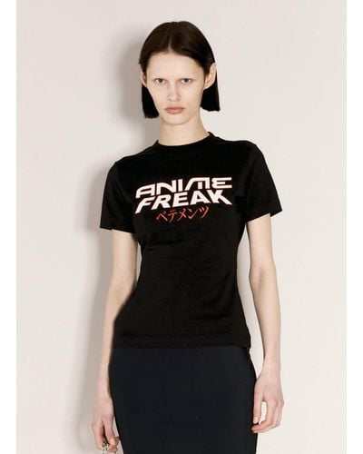 Vetements Anime Freak Fitted T-shirt - Black
