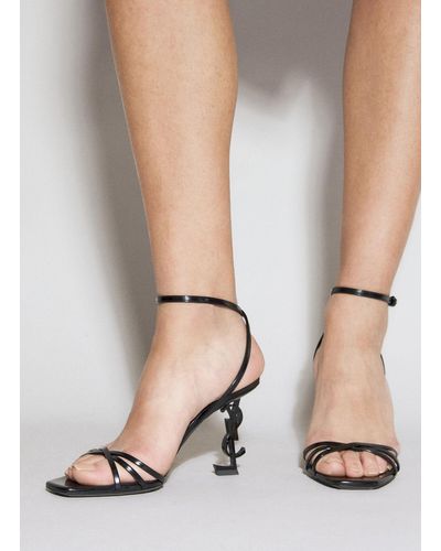 Saint Laurent Opyum Heeled Sandals - Natural
