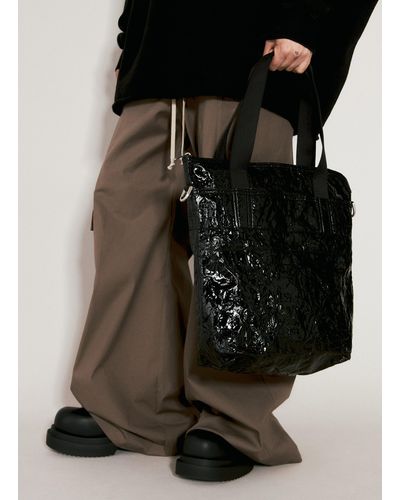 Rick Owens Crinkled Tote Bag - Black