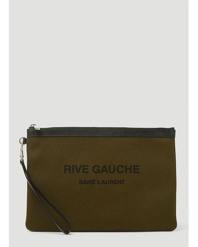 Saint Laurent Rive Gauche Pouch Bag - Green