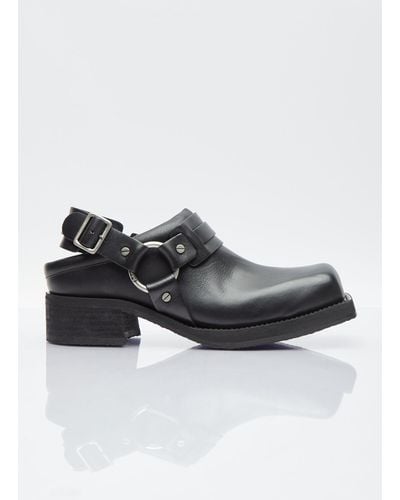 Acne Studios Buckle Leather Shoes - Black