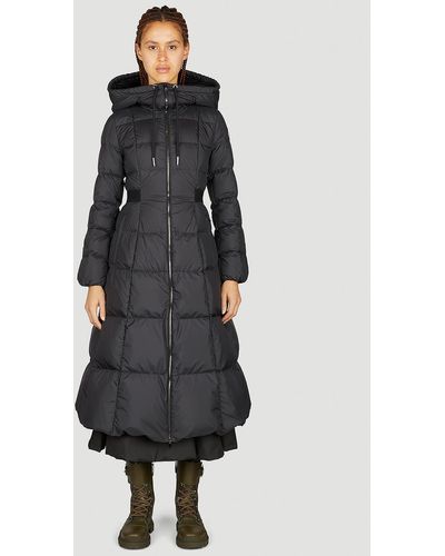 Moncler Harel Long Down Reversible Coat in Black for Men | Lyst