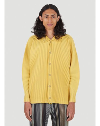 Homme Plissé Issey Miyake Long Sleeve Shirt - Yellow