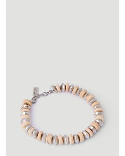 Saint Laurent Multi Beads Bracelet - Natural