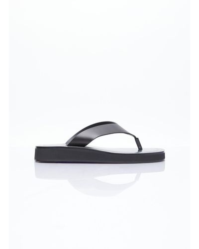 The Row Ginza Leather Sandals - Blue