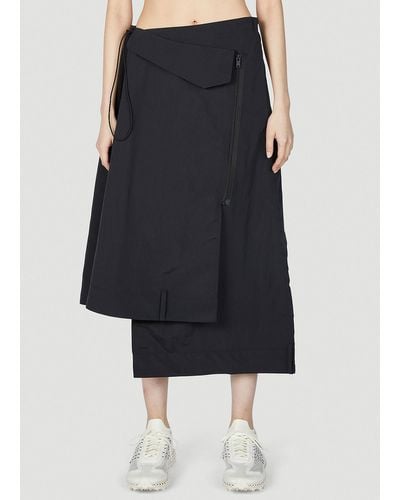 Y-3 Wrap Front Skirt - Blue