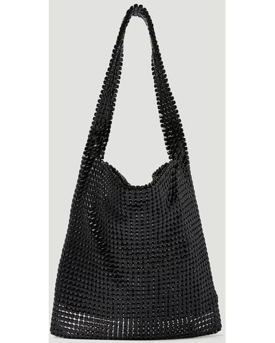 Rabanne Pixel Hobo Shoulder Bag - Black