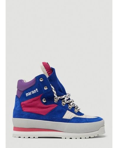 Isabel Marant Bannry Wedge Sneakers - Blue