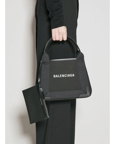 Balenciaga Navy Cabas Xs Handbag - Black