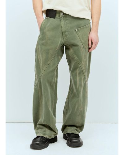 JW Anderson Twisted Workwear Jeans - Green