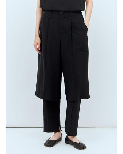 Issey Miyake Two As One Layered Pants - Black