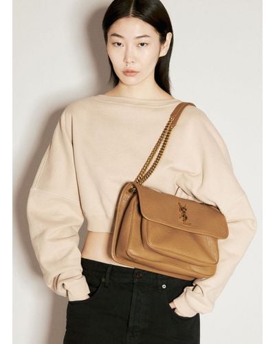 Saint Laurent Medium Niki Shoulder Bag - Natural
