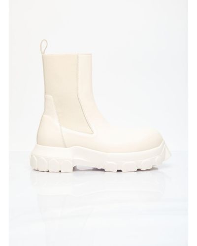 Rick Owens Beatle Bozo Tractor Boots - White