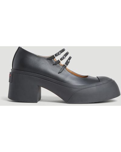 Marni Triple Buckle Mary Jane Shoes - Grey
