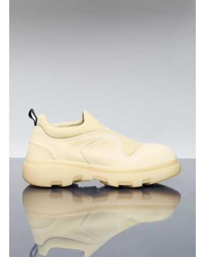 Burberry Suede Foam Trainers - Natural