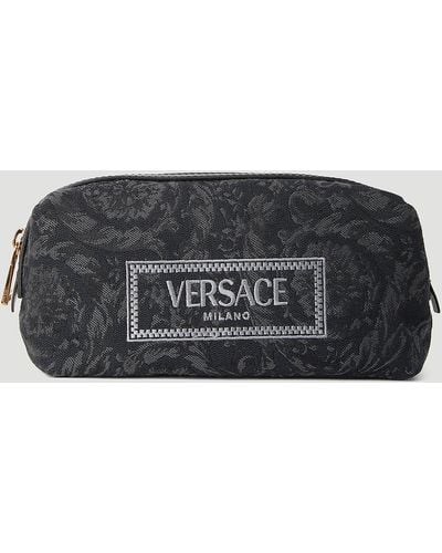 Versace Barocco Athena Jacquard Vanity Pouch - Grey