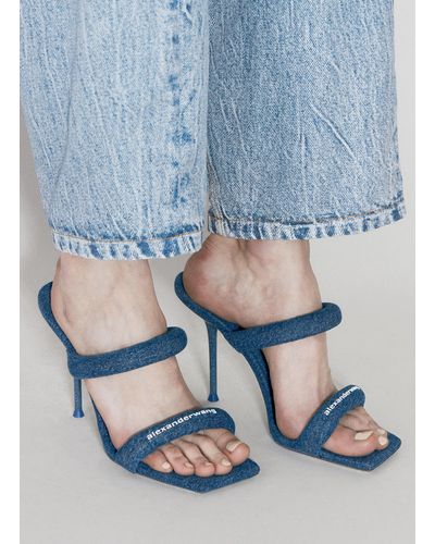 Alexander Wang Julie Tubular Heeled Sandals - Blue