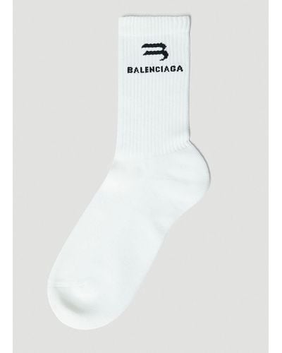 Balenciaga Glow In The Dark Socks - White