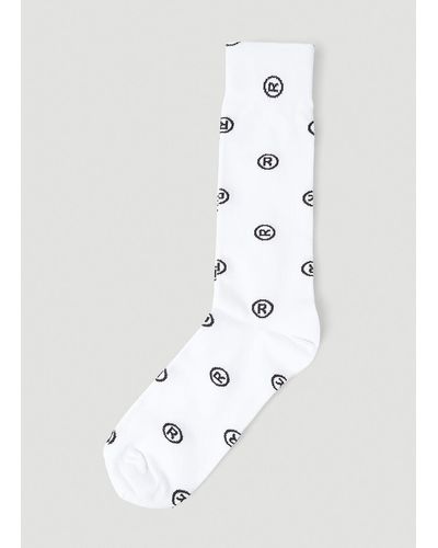 Martine Rose Logo Socks - White
