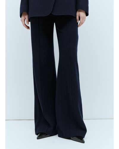 Chloé Wide-leg Wool Cashmere Trousers - Black