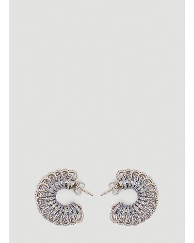 Bottega Veneta Embellished Multi Helix Earrings - White