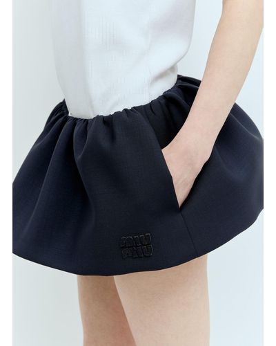 Miu Miu Mohair Mini Skirt - Blue