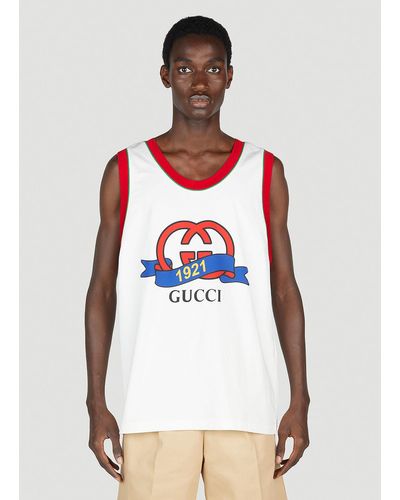 Gucci Interlocking G Cotton Tank Top - White