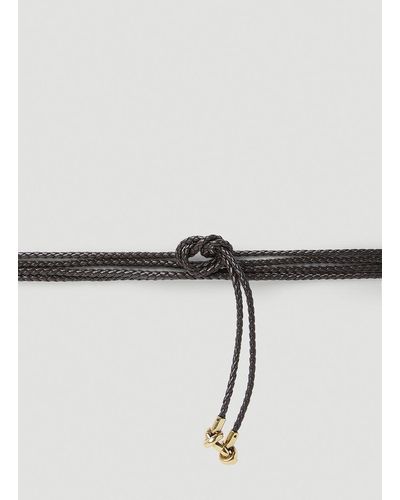 Bottega Veneta Coaxial Knot Belt - Gray