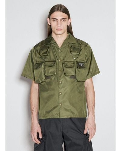 Prada Re-nylon Cargo Shirt - Green