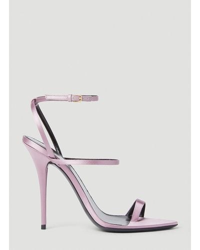 Saint Laurent Dive High Heel Sandals - White