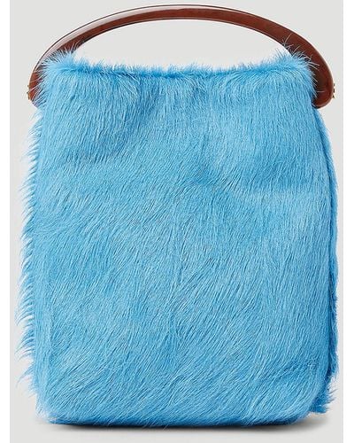 Dries Van Noten Pony Hair Handbag - Blue