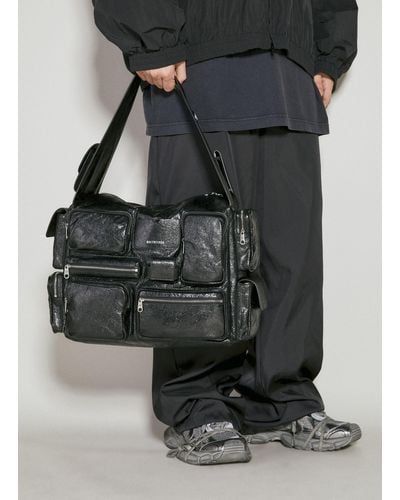 Balenciaga Superbusy Large Sling Shoulder Bag - Black