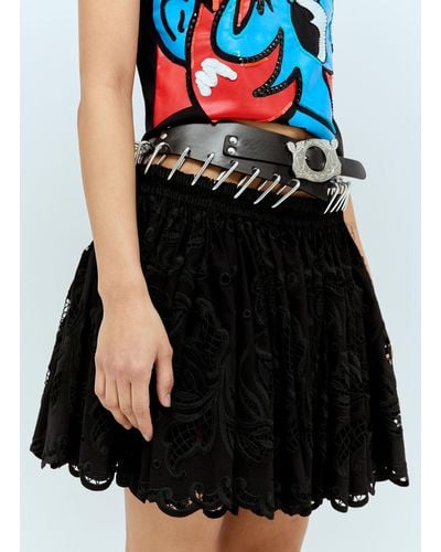 Chopova Lowena Drew Mini Smocked Skirt - Black
