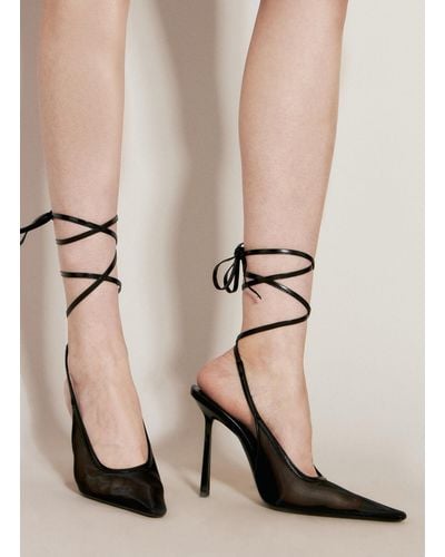 Saint Laurent Oxalis Slingback Court Shoes - Natural