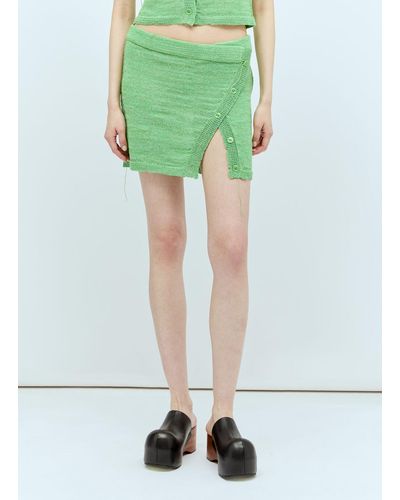 Acne Studios Knit Mini Skirt - Green