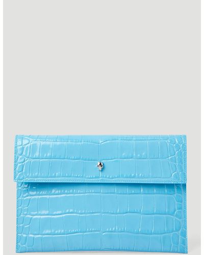 Alexander McQueen Envelope Clutch Bag - Blue