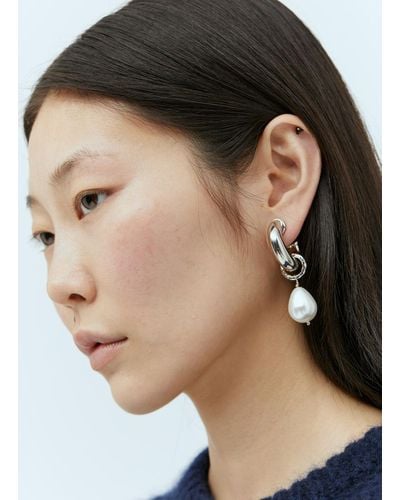 Gucci Pearl Charm Single Earring - Black