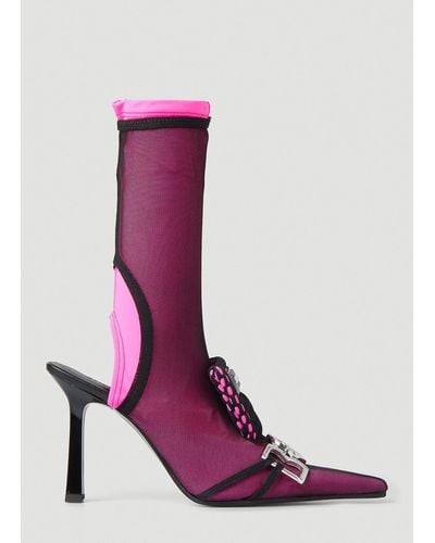 Ancuta Sarca Lima High Heel Sock Boots - Pink
