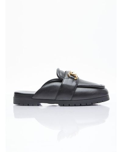 Gucci Horsebit Loafer Slippers - Black