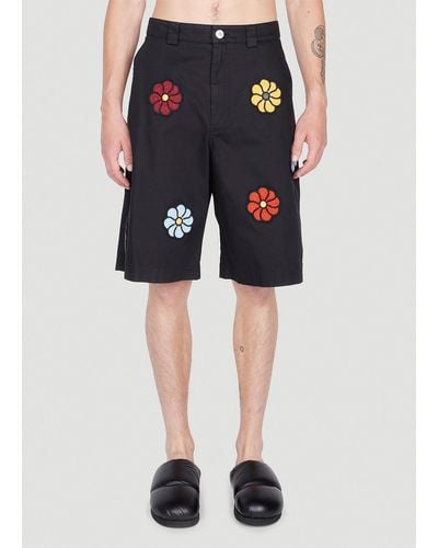 1 MONCLER JW ANDERSON Floral Bermuda Shorts - Black