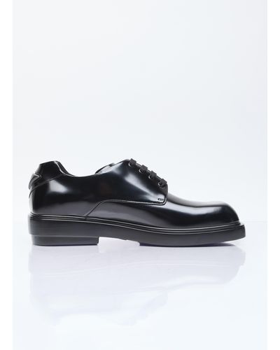 Prada Square Toe Derby Shoes - Black