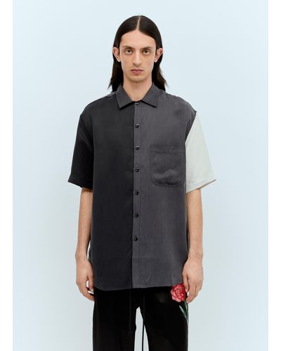 Song For The Mute Panelled Short-sleeve Shirt - Grey