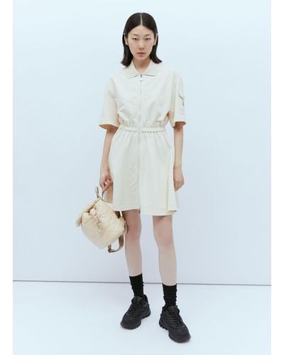 Moncler Polo Shirt Dress - White