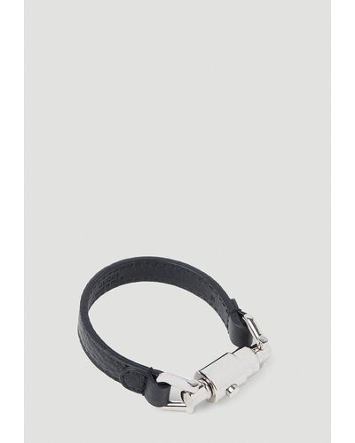 Gucci Piston Closure Leather Bracelet - Black