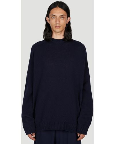 Raf Simons Graphic Patch Sweater - Blue