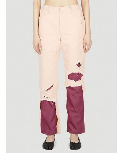 Raf Simons Distressed Jeans - Pink