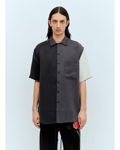Song For The Mute Paneled Short-sleeve Shirt - Gray