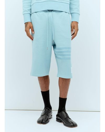 Thom Browne Knit Track Shorts - Blue