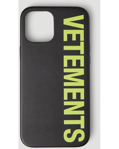 Vetements Logo Iphone 12 Pro Max Case - Black