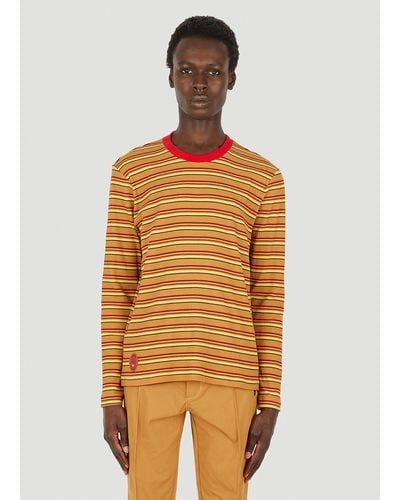 Adidas by Wales Bonner Striped Long Sleeve T-shirt - Orange